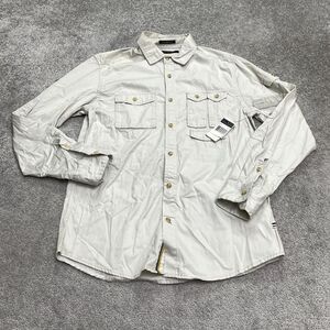 Sean John Vintage Tailored Fit Shirt Men Medium Dawn Gray Button Down Cotton NWD